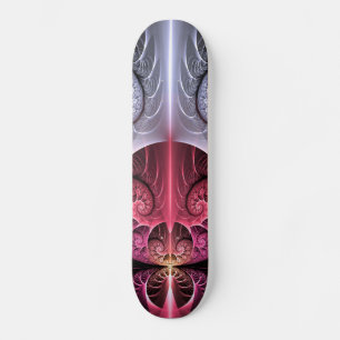Heartbeat, Abstract Surreal Fantasy Fractal Art Skateboard