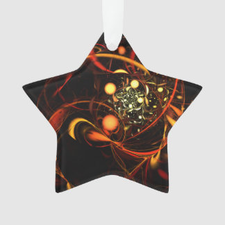 Heartbeat Abstrakt Art Acrylic Star Ornament
