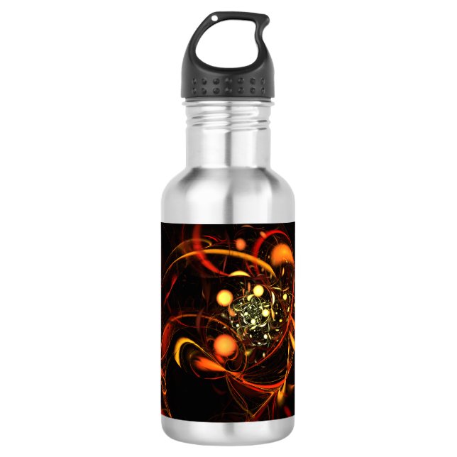 Heartbeat Abstrakt Art Flasche Edelstahlflasche (Vorderseite)