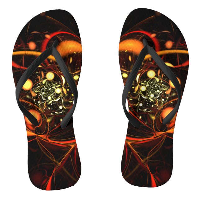 Heartbeat Abstrakt Art Flip Flops (Fußbett)
