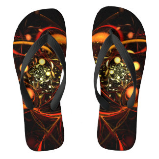 Heartbeat Abstrakt Art Flip Flops