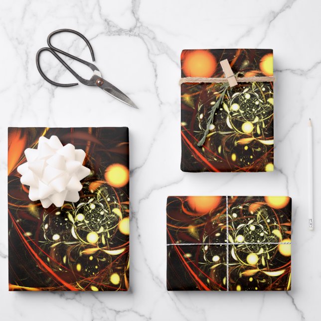 Heartbeat Abstrakt Art Geschenkpapier Set (Vorderseite)