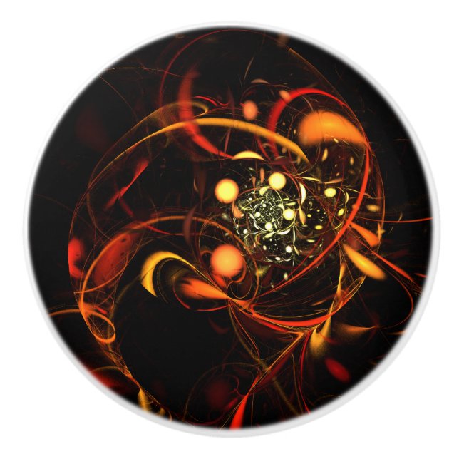 Heartbeat Abstrakt Art Keramikknauf (Vorderseite)