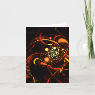 Heartbeat Abstrakt Art Note Card