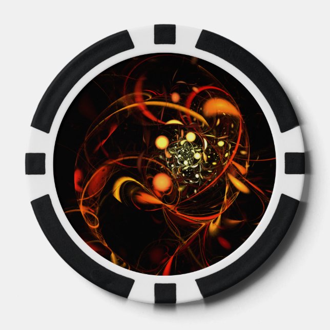 Heartbeat Abstrakt Art Pokerchips (Vorderseite)