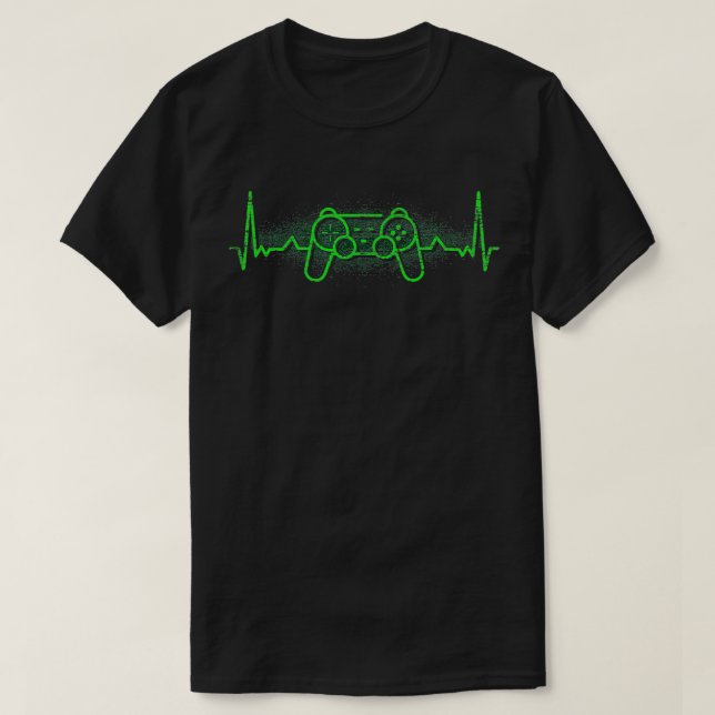 Heartbeat Beruflich Gamer Gift Controller Gamin T-Shirt (Design vorne)