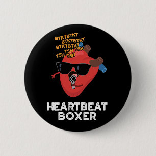 Heartbeat Boxer Funny Music Heart Pub Dark BG Button