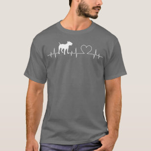 Heartbeat Bullschrecker Dog Bullterzer Besitzer T-Shirt