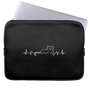 Heartbeat Cat Kitten Liebe Women's Girl's Gift Laptopschutzhülle