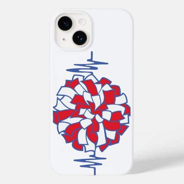 Heartbeat Cheer Pom-Pom Graphic Case-Mate iPhone Hülle (Rückseite)