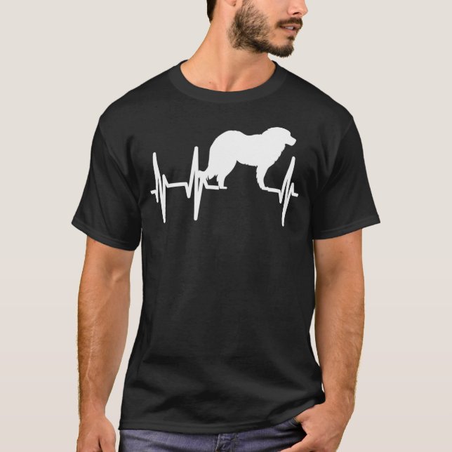Heartbeat Dog Mama Vater Pet T-Shirt (Vorderseite)