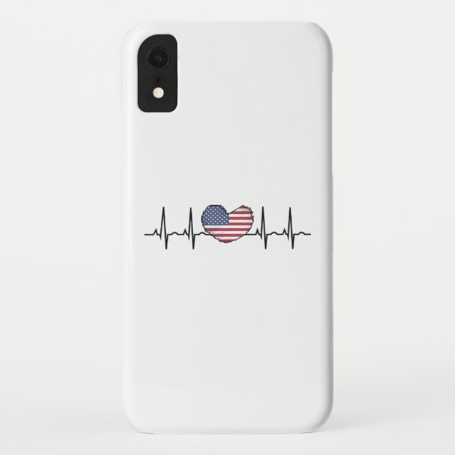 Heartbeat ECG Electrocardiographie der USA Case-Mate iPhone Hülle (Rückseite)