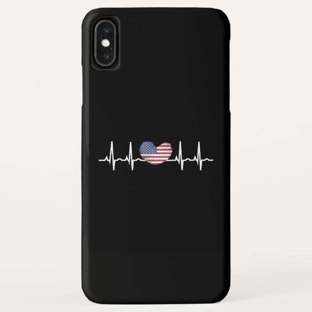 Heartbeat ECG Electrocardiographie der USA Case-Mate iPhone Hülle (Rückseite)