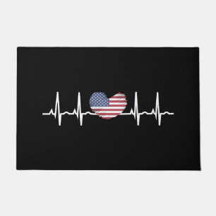 Heartbeat ECG Electrocardiographie der USA Fußmatte