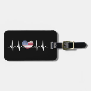 Heartbeat ECG Electrocardiographie der USA Gepäckanhänger