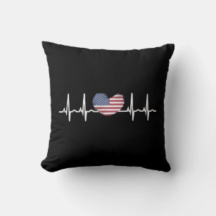 Heartbeat ECG Electrocardiographie der USA Kissen