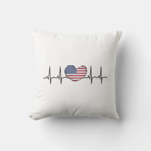 Heartbeat ECG Electrocardiographie der USA Kissen