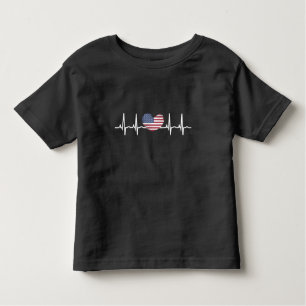 Heartbeat ECG Electrocardiographie der USA Kleinkind T-shirt