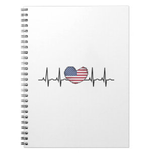 Heartbeat ECG Electrocardiographie der USA Notizblock