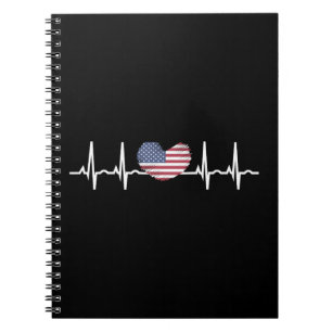Heartbeat ECG Electrocardiographie der USA Notizblock