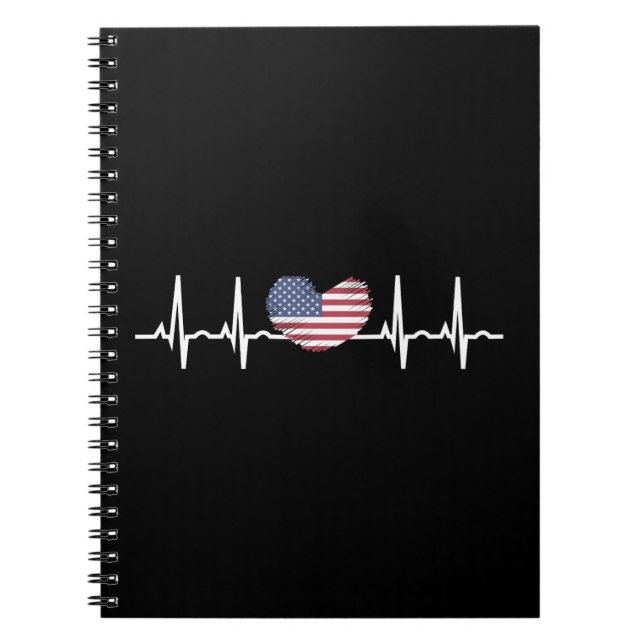 Heartbeat ECG Electrocardiographie der USA Notizblock (Vorderseite)