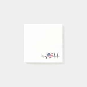 Heartbeat ECG Electrocardiographie der USA Post-it Klebezettel