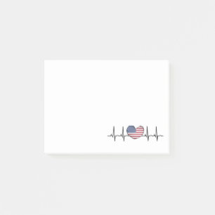 Heartbeat ECG Electrocardiographie der USA Post-it Klebezettel