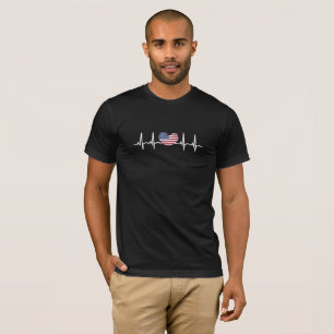 Heartbeat ECG Electrocardiographie der USA T-Shirt