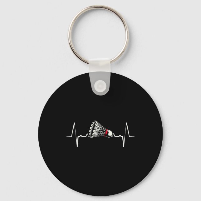 Heartbeat Ecg Shuttle Badminton Player Shuttle 2 Schlüsselanhänger (Vorderseite)