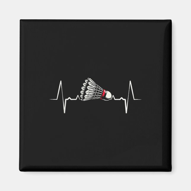 Heartbeat Ecg Shuttle Badminton Player Shuttle Magnet (Vorne)