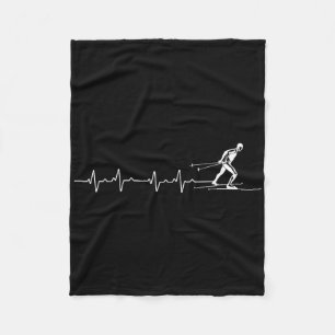 Heartbeat Ekg Biathlon Shooting Ski Fleecedecke