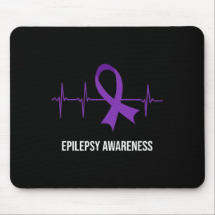 Heartbeat EKG Design Epilepsie Awareness Mousepad