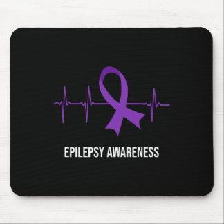 Heartbeat EKG Design Epilepsie Awareness Mousepad