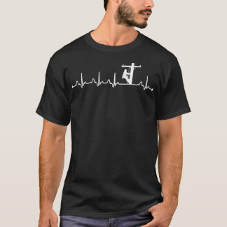 Heartbeat EKG Proud Line Worker-Geschenk T-Shirt