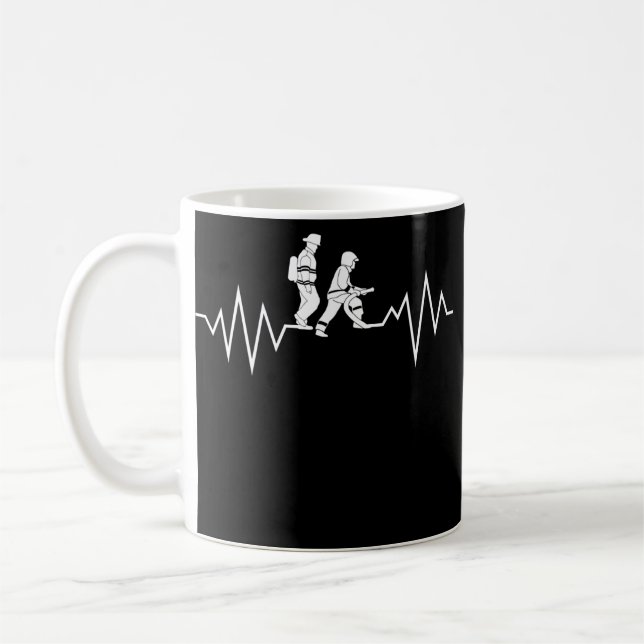 Heartbeat Feuerwehrfeuerwehr Kaffeetasse (Links)