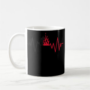 Heartbeat Firefighter Fire Department Fire Truck Kaffeetasse