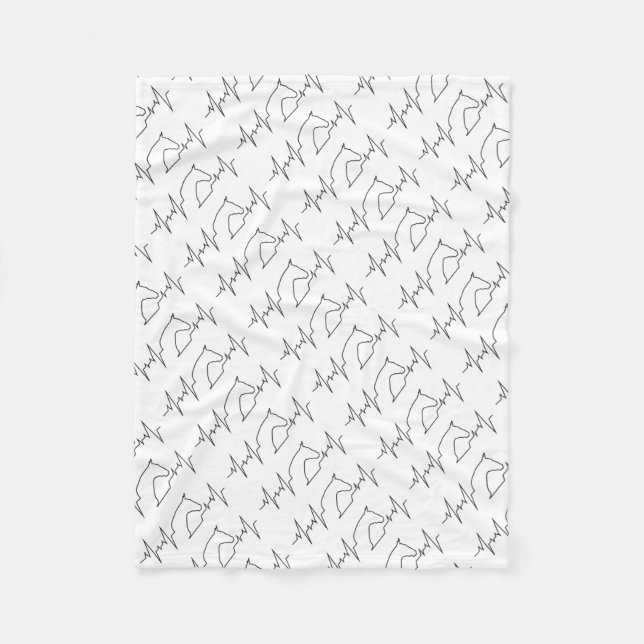 Heartbeat Fleecedecke (Vorderseite)