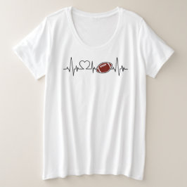 Heartbeat Football Individualisierbares Shirt