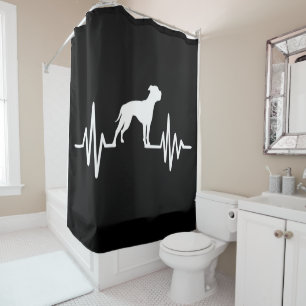 Heartbeat French Bulldog Pulse Duschvorhang