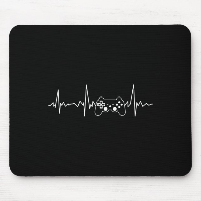Heartbeat Funny Video Game Geschenke Jungs Männer  Mousepad (Vorne)