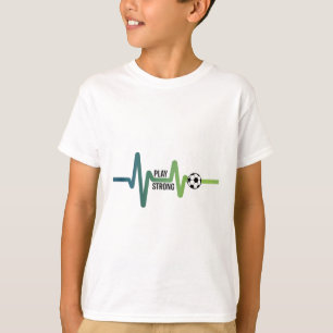 Heartbeat Fußball Leben Cooles T-Shirt 