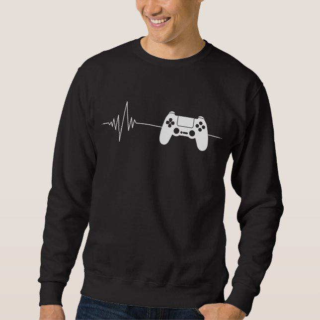 Heartbeat Gaming Controller Sweatshirt (Vorderseite)