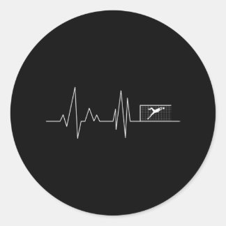 Heartbeat Goalkeeper Goalie Soccer Player Runder Aufkleber