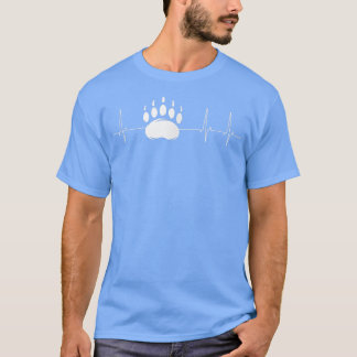 Heartbeat Grizzly Brown Bar Paw T-Shirt