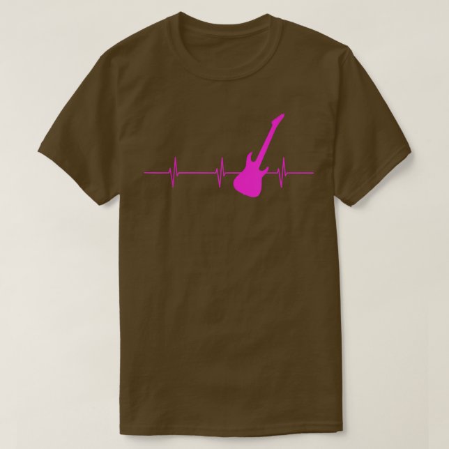 Heartbeat Guitarist Girl Guitar Lover Guitar Playa T-Shirt (Design vorne)