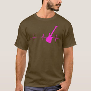 Heartbeat Guitarist Girl Guitar Lover Guitar Playa T-Shirt