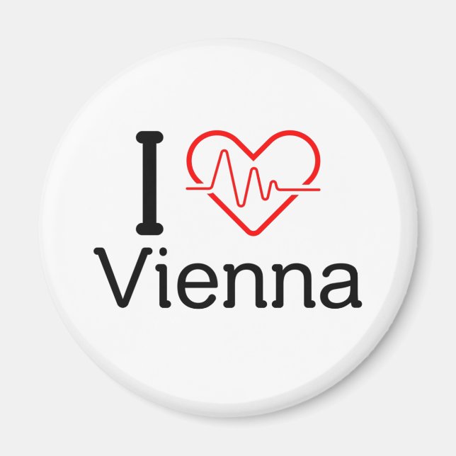 Heartbeat I Liebe Vienna Magnet (Vorne)