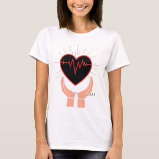 Heartbeat in Hands Nurse T-Shirt