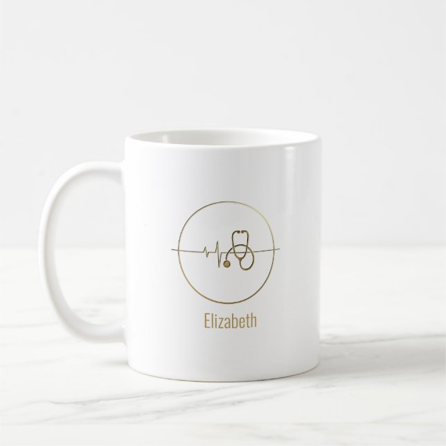 Heartbeat-Individuelle Name Kaffeetasse (Links)