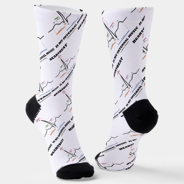 Heartbeat ist meine interne Musik EKG Sinus Rhythm Socken